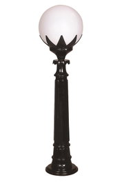 Opviq Lámpara de Suelo Exterior Negro y Blanco